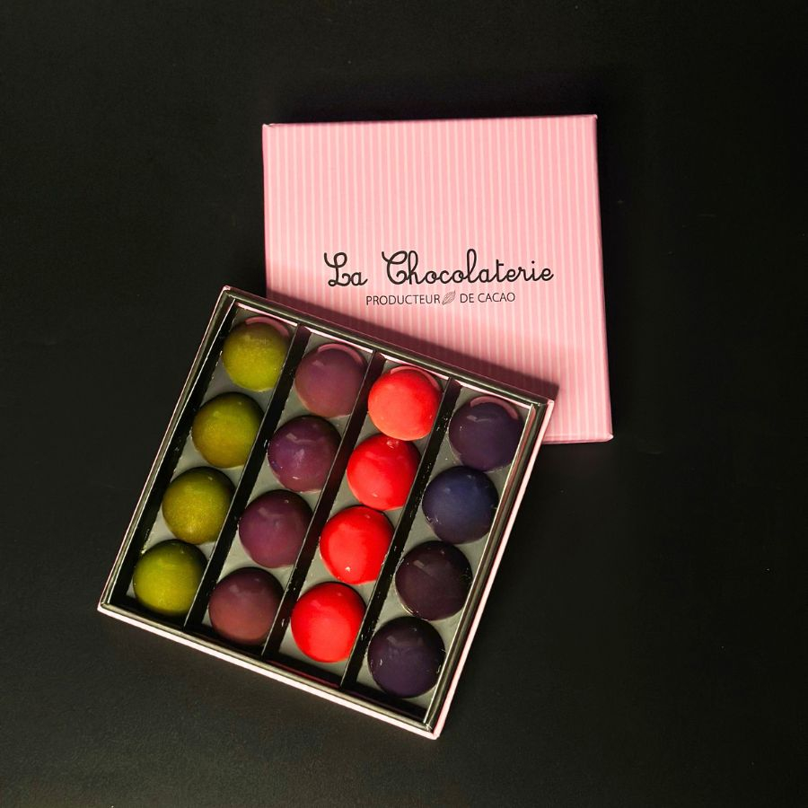 Coffret Rose assortiment 16 dômes