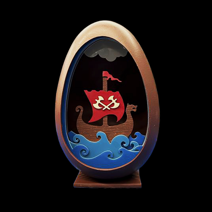 ŒUF BATEAU DRAKAR VIKING
