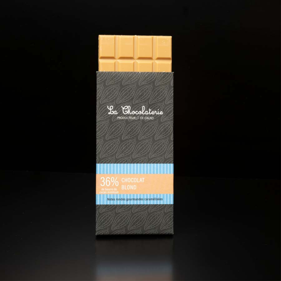 Tablette chocolat BLOND - 36% beurre de cacao addictif