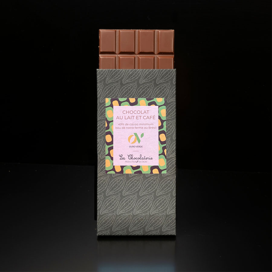 Tablette chocolat au lait - Ouro Verde café 49%