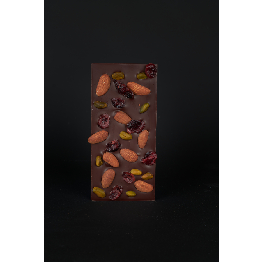 Tablette chocolat noir - Mendiant