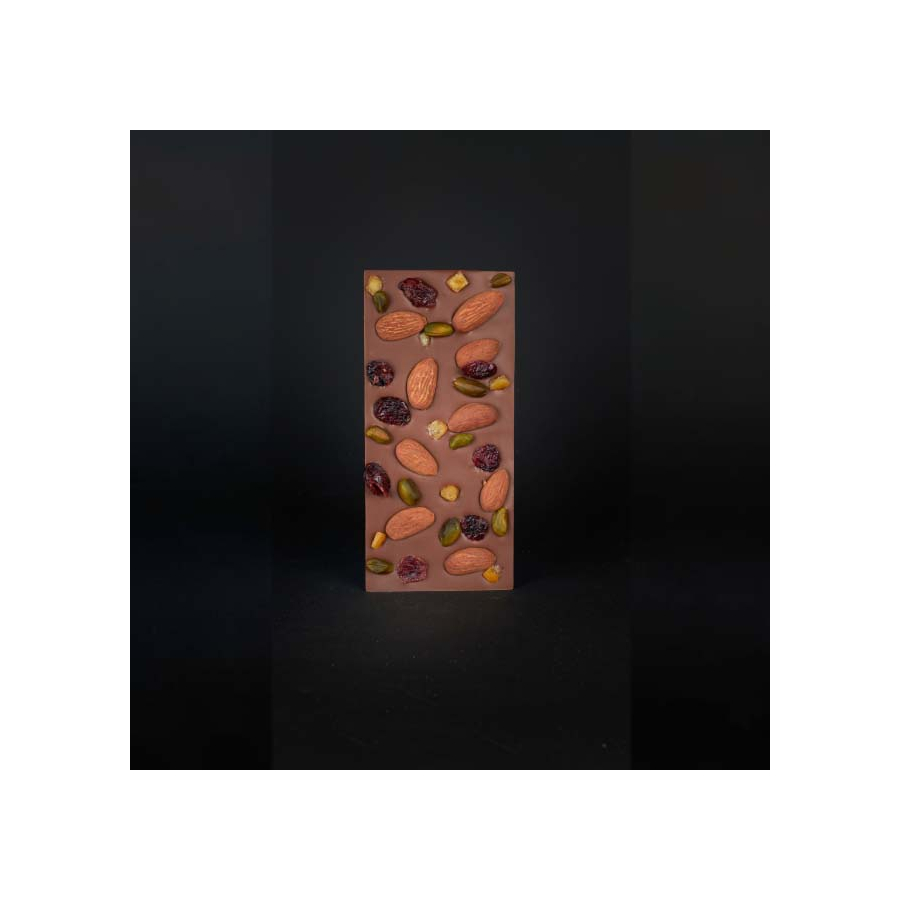 Tablette chocolat lait - Mendiant
