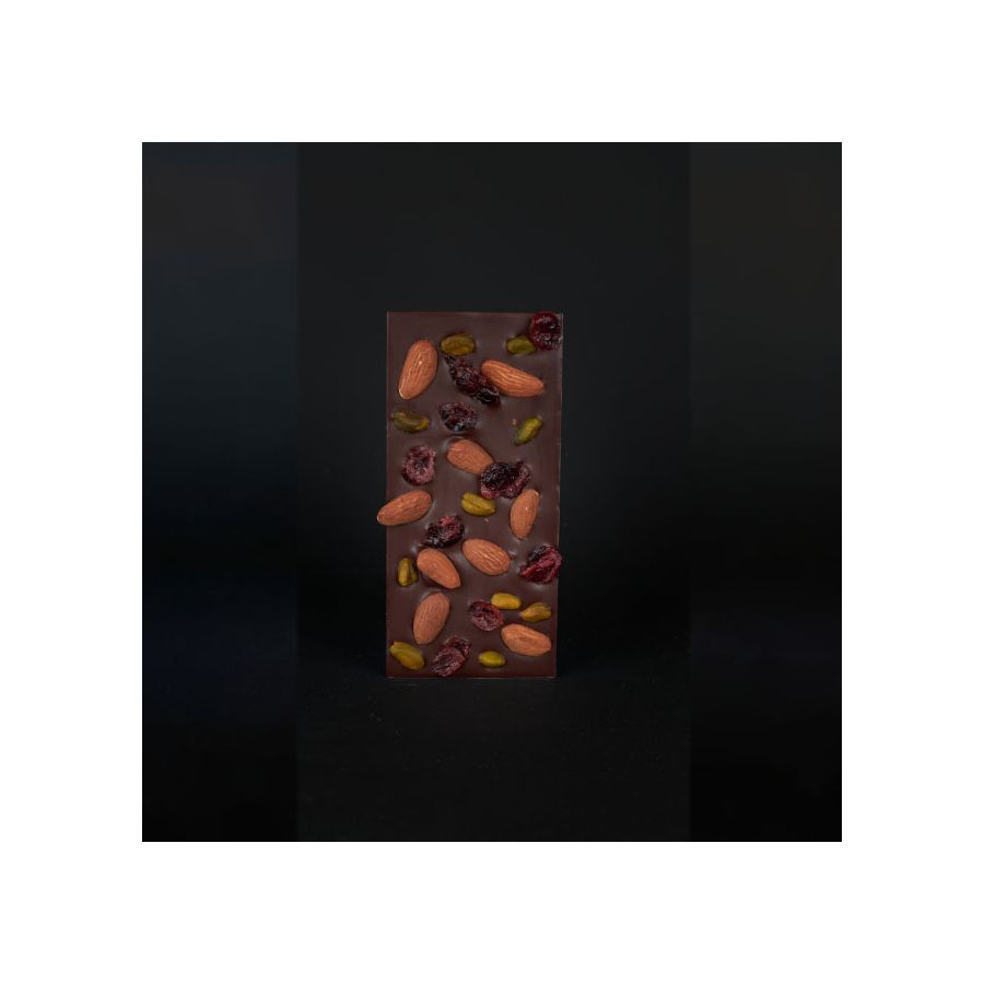 Tablette chocolat noir - Mendiant