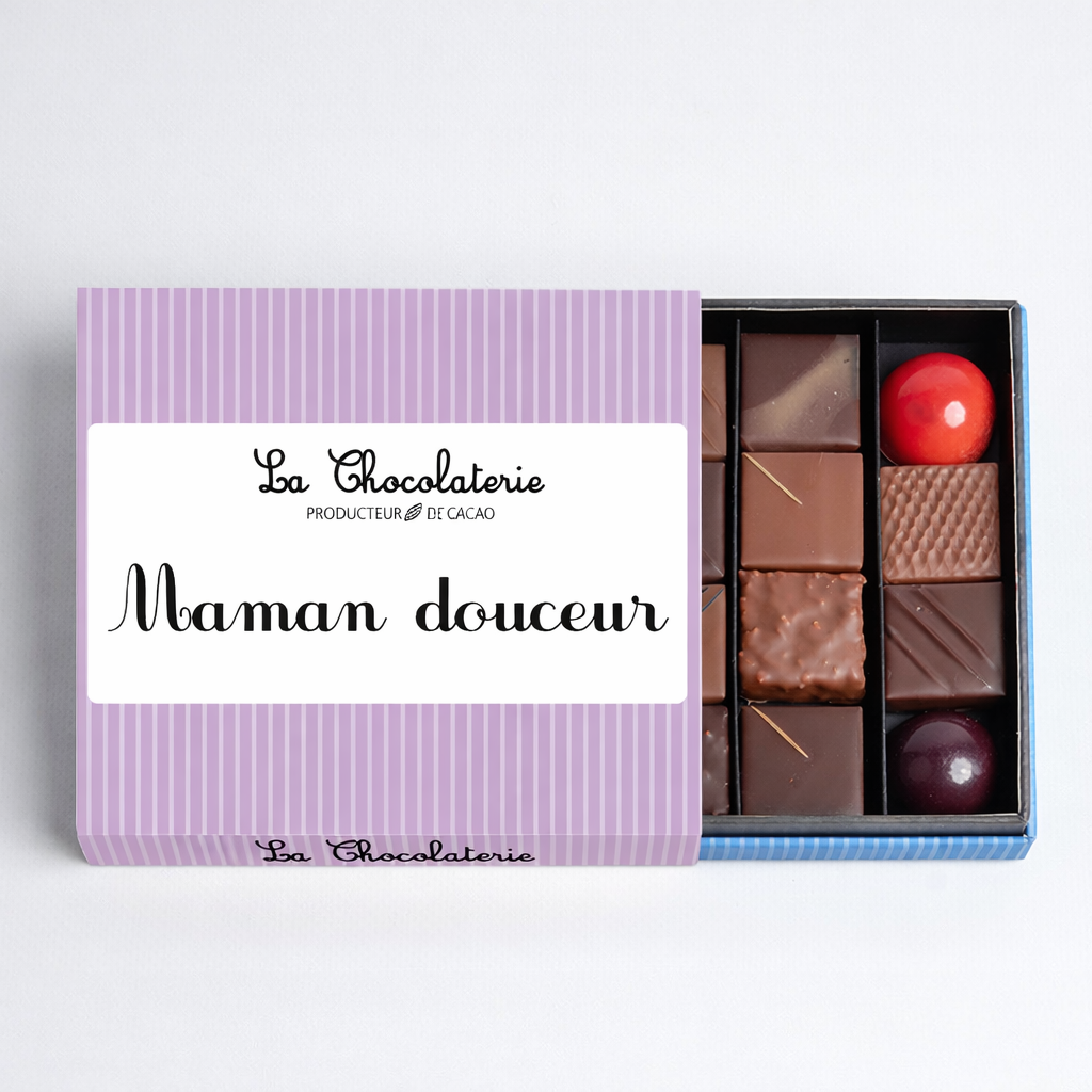 Coffret 16 chocolats mixtes - Maman douceur - La Chocolaterie