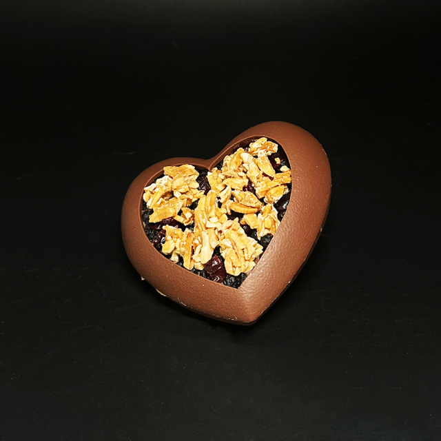 Coeur bonbonnière 6 bonbons - lait