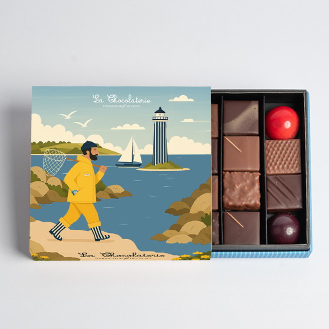 Coffret 16 chocolats mixtes - Marin
