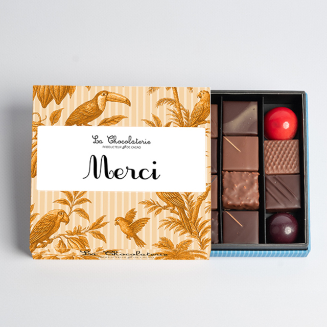 Coffret 16 chocolats mixtes - Merci