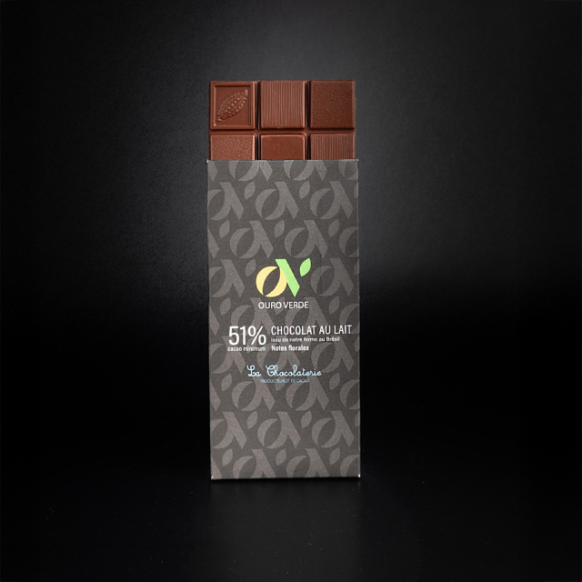 Tablette chocolat au lait - Domaine Ouro Verde Brésil 51% notes florales